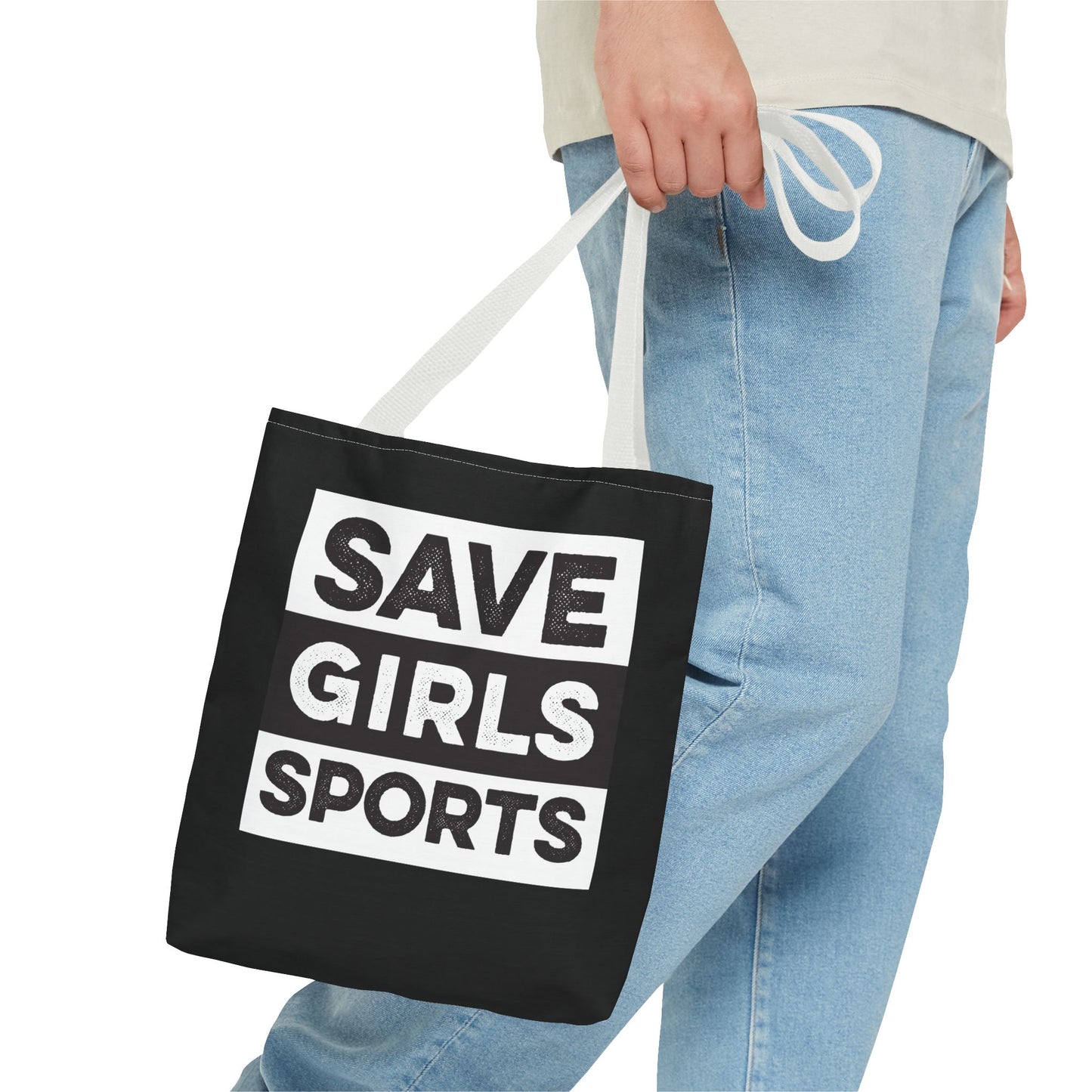Save Girls Sports Tote Bag (Black)
