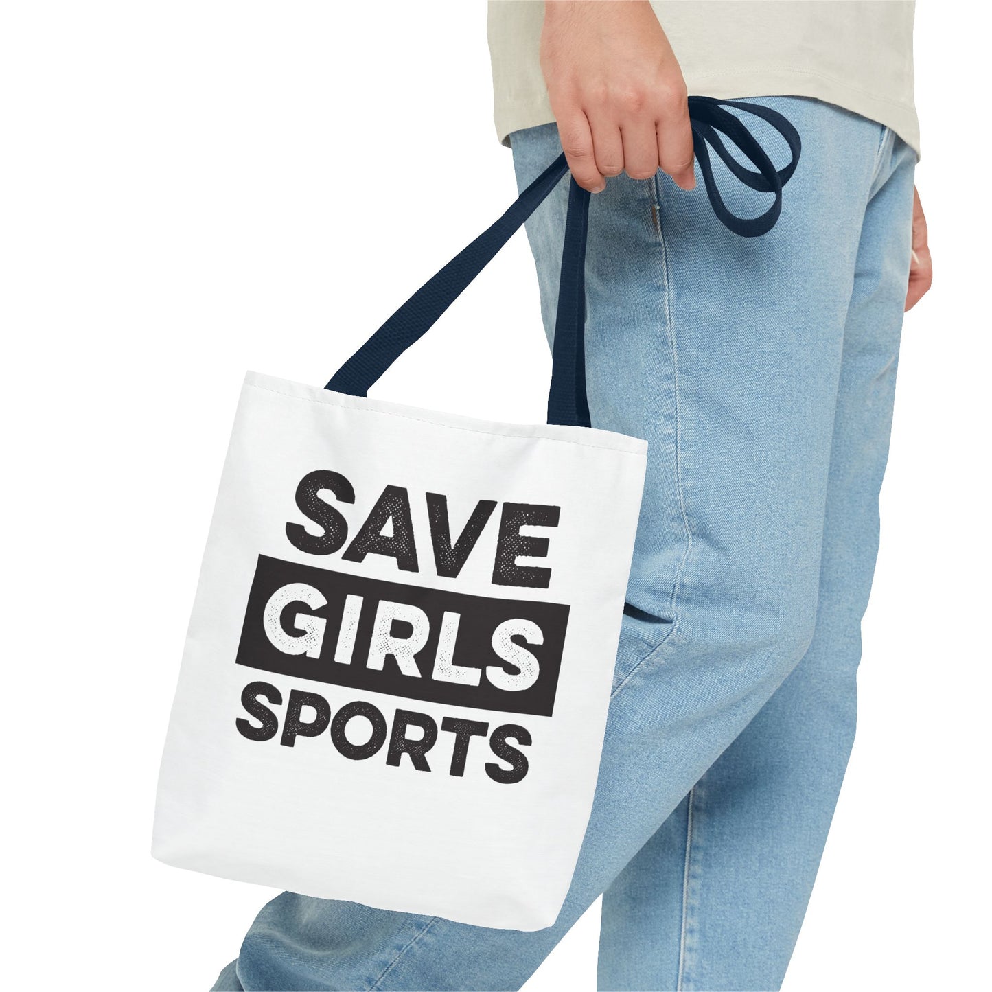 Save Girls Sports Tote Bag (White)